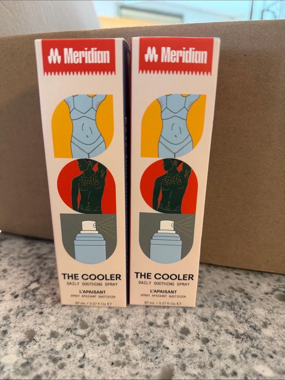 Meridian The Cooler Daily Soothing Spray - Bundle of 2 new in box